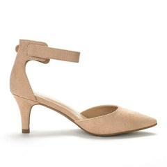 Ankle Straps Sandals Classic Lady Bridal Suede Thick Heel Open Toe Office Wedding Party Dress Shoes