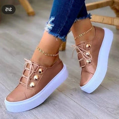 Casual Sneakers Woman Leather PU Sneakers Female Platform Vulcanize Shoes Zapatillas De Mujer