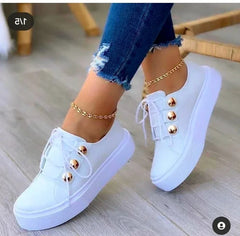 Casual Sneakers Woman Leather PU Sneakers Female Platform Vulcanize Shoes Zapatillas De Mujer