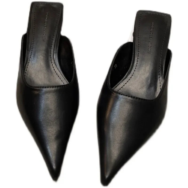 Casual Solid Color Heels String Bead Sandals Woman Pantofle Shale Female Beach Luxury Soft Flat Sabot Slippers