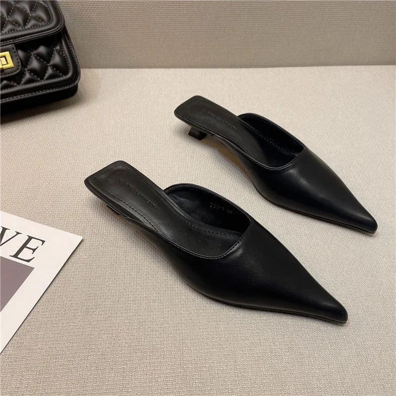 Casual Solid Color Heels String Bead Sandals Woman Pantofle Shale Female Beach Luxury Soft Flat Sabot Slippers