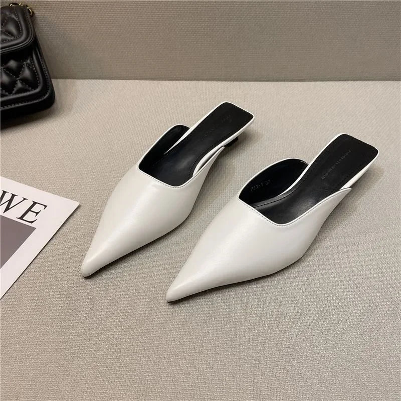 Casual Solid Color Heels String Bead Sandals Woman Pantofle Shale Female Beach Luxury Soft Flat Sabot Slippers