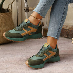 Causal Sneakers Autumn Platform Walking Shoes Woman Lace Up Sports Shoes Non-slip Running Shoes