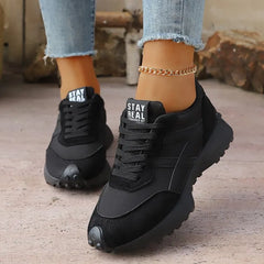 Causal Sneakers Autumn Platform Walking Shoes Woman Lace Up Sports Shoes Non-slip Running Shoes