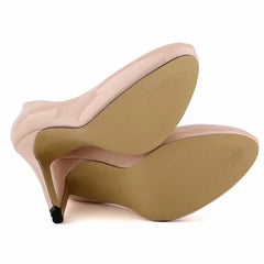 Pumps Sexy 11cm Shallow Patent Leather Round Toe Platform High Heels Lady Office Party Wedding Shoes Large Size 43