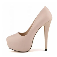 Pumps Sexy Stilettos Super 14cm Round Toes High Heels Platform Casual Thin Party Red Wedding Shoes Plus Size 44