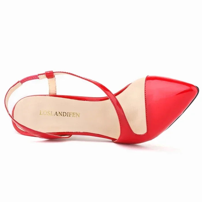 Sandals Style Pointed Toe Stilettos High Heels Large Size Party Wedding Shoes Female Sandals