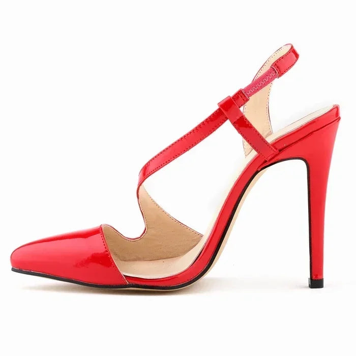 Sandals Style Pointed Toe Stilettos High Heels Large Size Party Wedding Shoes Female Sandals