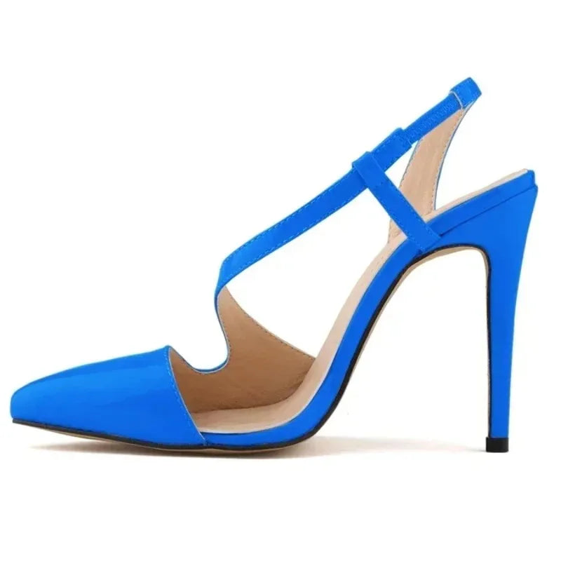 Sandals Style Pointed Toe Stilettos High Heels Large Size Party Wedding Shoes Female Sandals