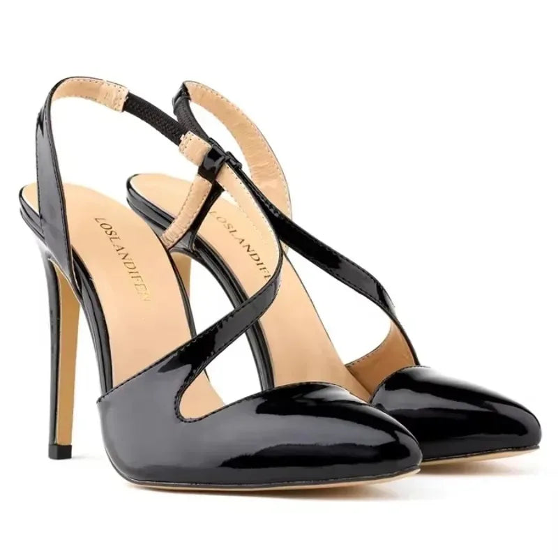 Sandals Style Pointed Toe Stilettos High Heels Large Size Party Wedding Shoes Female Sandals