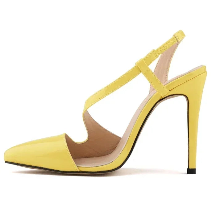 Sandals Style Pointed Toe Stilettos High Heels Large Size Party Wedding Shoes Female Sandals