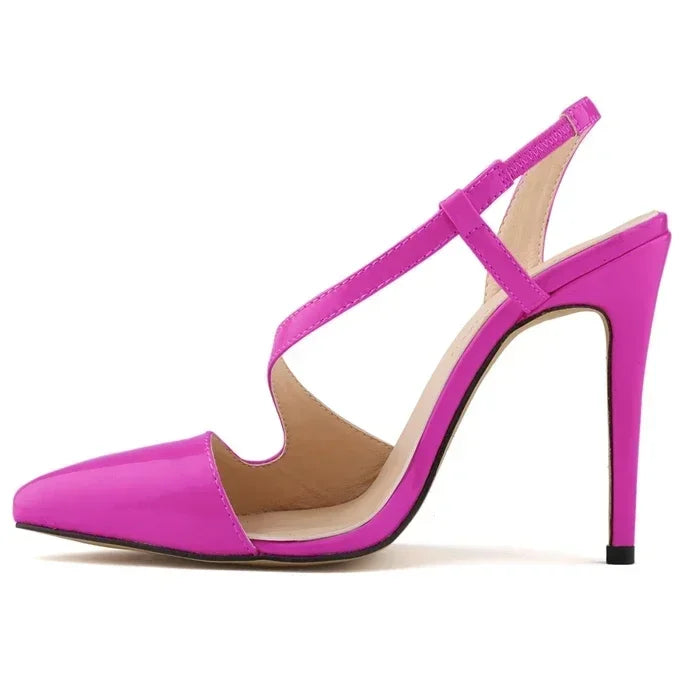 Sandals Style Pointed Toe Stilettos High Heels Large Size Party Wedding Shoes Female Sandals
