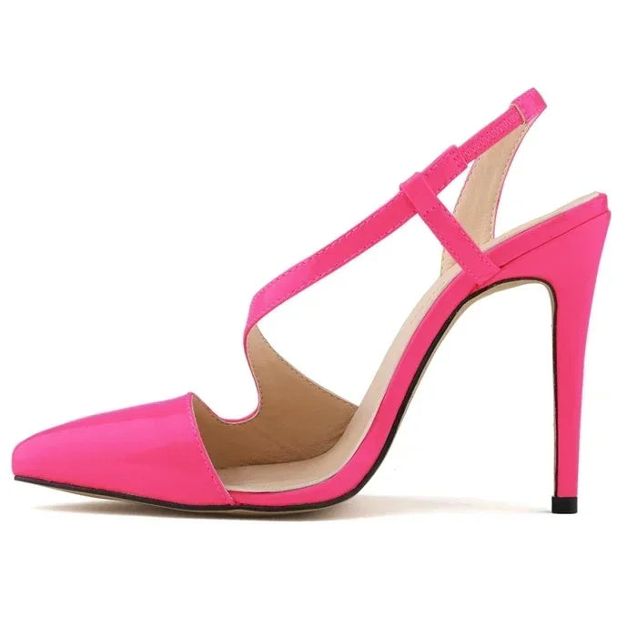 Sandals Style Pointed Toe Stilettos High Heels Large Size Party Wedding Shoes Female Sandals