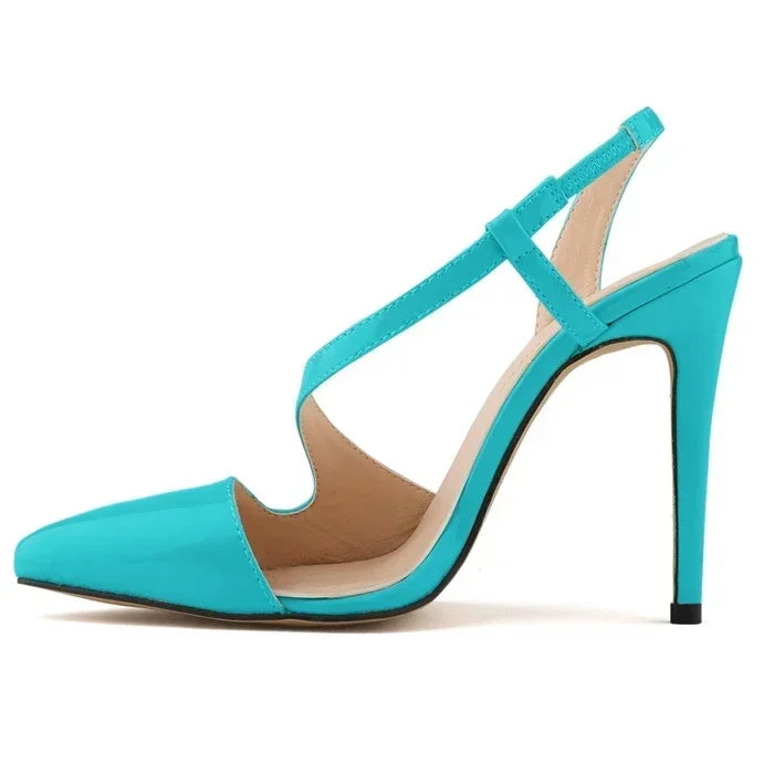 Sandals Style Pointed Toe Stilettos High Heels Large Size Party Wedding Shoes Female Sandals