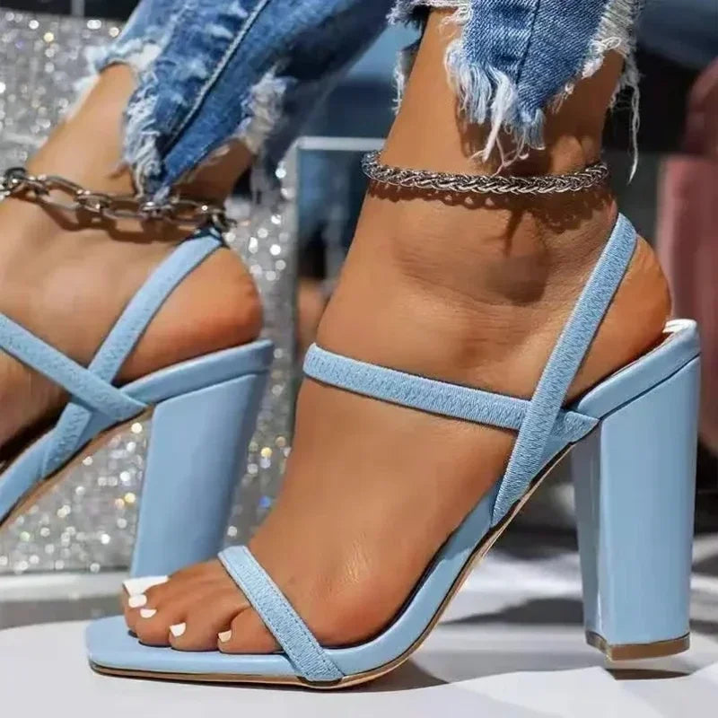 Sandals Pumps Woman Open Toe High Heels Shoes Female Narrow BThick Party Ytmtloy House Slippers