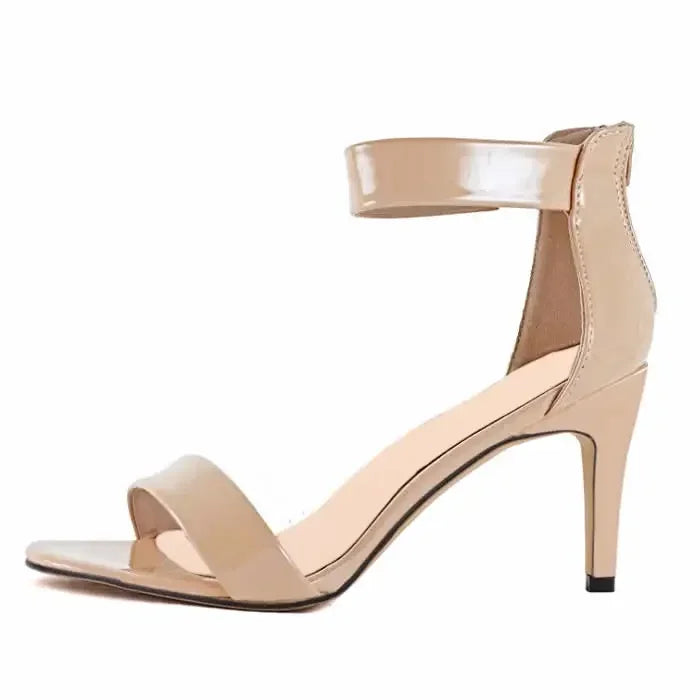 Sandals Stilettos 9cm Sexy Open Toe High Heels Buckle Thin Heel Ankle Strap Pumps Party Dress Wedding Shoes
