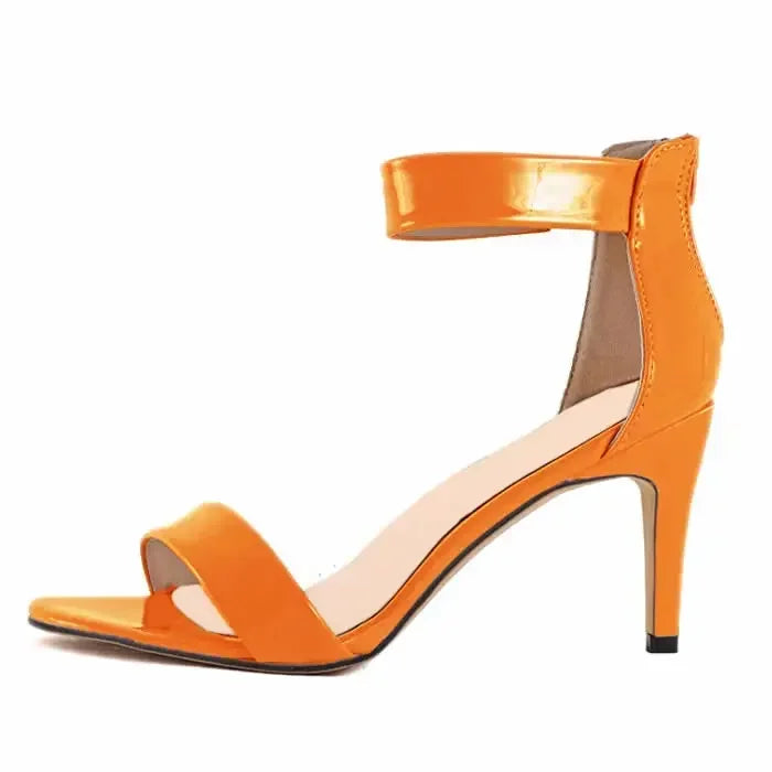 Sandals Stilettos 9cm Sexy Open Toe High Heels Buckle Thin Heel Ankle Strap Pumps Party Dress Wedding Shoes