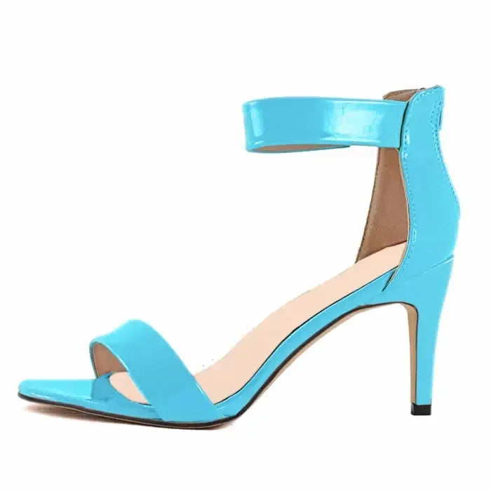 Sandals Stilettos 9cm Sexy Open Toe High Heels Buckle Thin Heel Ankle Strap Pumps Party Dress Wedding Shoes