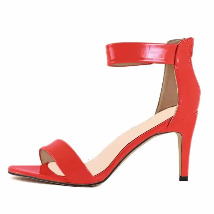 Sandals Stilettos 9cm Sexy Open Toe High Heels Buckle Thin Heel Ankle Strap Pumps Party Dress Wedding Shoes
