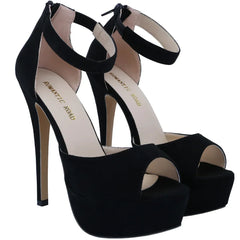 Sandals Zipper Strap Stripper Pole Dance Platform High Heels Peep Toe Stiletto Party Dress Wedding Shoes