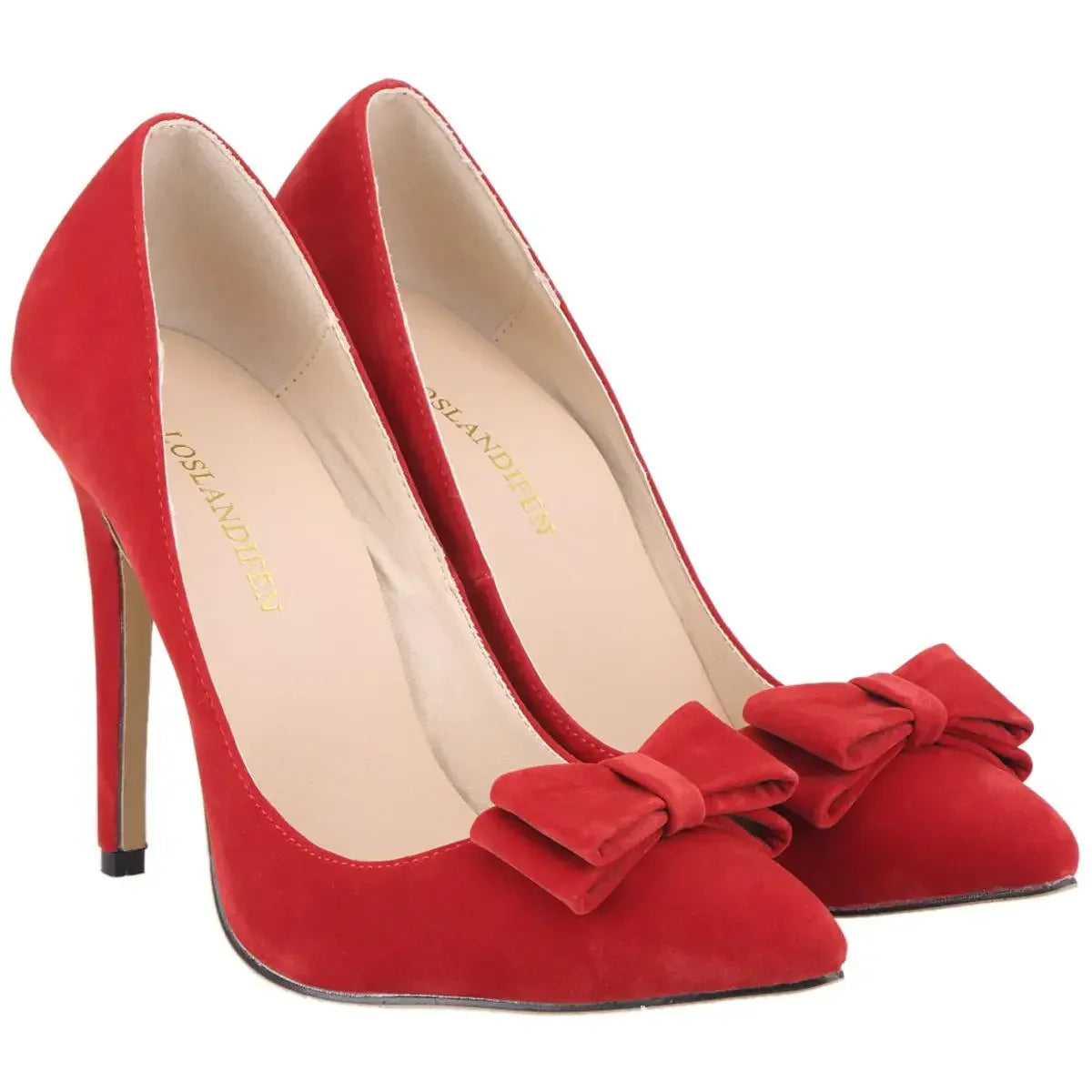 Stilettos Casual Pointed Toes Bow High Heels Shallow Elegant Lady Office Party Wedding Shoes Plus Size