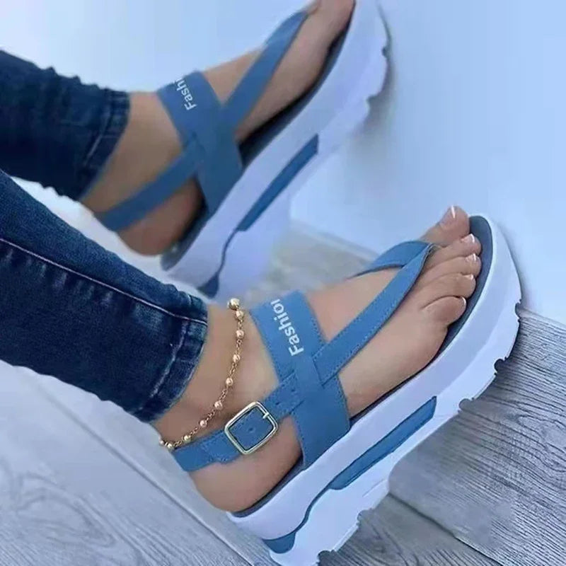 Shoes Plus Size Platform Wedge Sandals Closed Toe Casual Roman Sandals Correction Sandaleas De Mujer