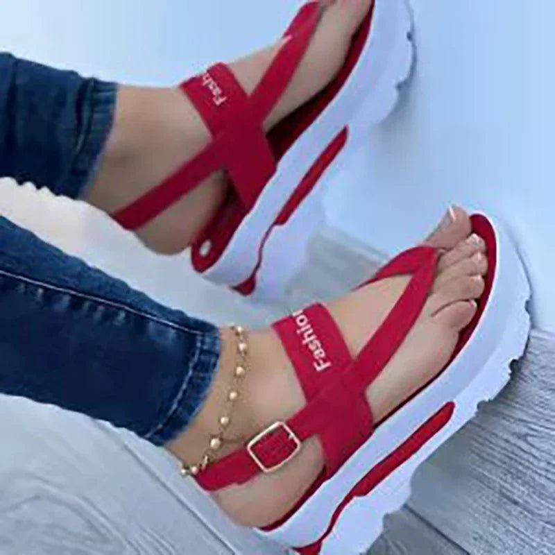 Shoes Plus Size Platform Wedge Sandals Closed Toe Casual Roman Sandals Correction Sandaleas De Mujer