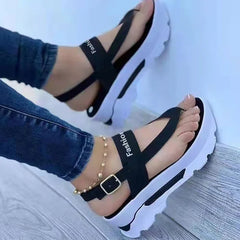 Shoes Plus Size Platform Wedge Sandals Closed Toe Casual Roman Sandals Correction Sandaleas De Mujer