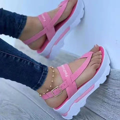 Shoes Plus Size Platform Wedge Sandals Closed Toe Casual Roman Sandals Correction Sandaleas De Mujer