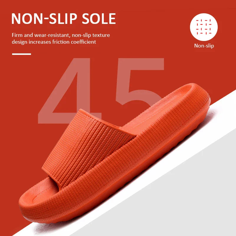 Thick Platform Cloud Slippers Indoor Home Eva Soft Sole Pillow Slides Sandals Woman Non Slip Beach Flip Flops