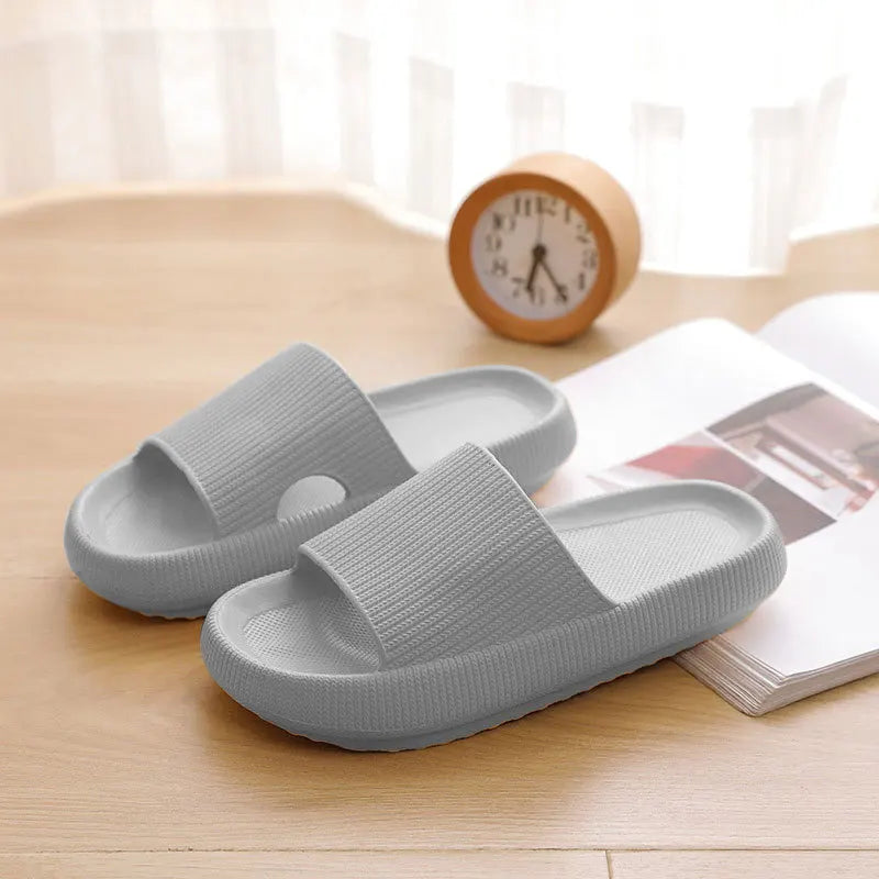 Thick Platform Cloud Slippers Indoor Home Eva Soft Sole Pillow Slides Sandals Woman Non Slip Beach Flip Flops