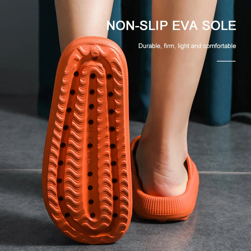 Thick Platform Cloud Slippers Indoor Home Eva Soft Sole Pillow Slides Sandals Woman Non Slip Beach Flip Flops