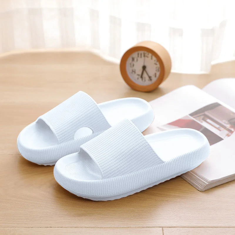 Thick Platform Cloud Slippers Indoor Home Eva Soft Sole Pillow Slides Sandals Woman Non Slip Beach Flip Flops