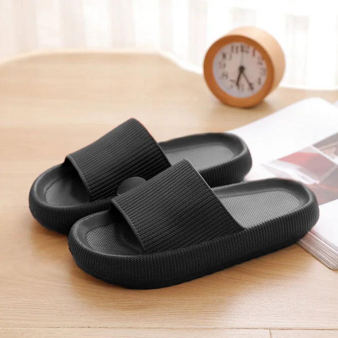 Thick Platform Cloud Slippers Indoor Home Eva Soft Sole Pillow Slides Sandals Woman Non Slip Beach Flip Flops