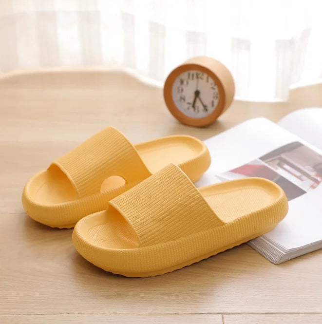 Thick Platform Cloud Slippers Indoor Home Eva Soft Sole Pillow Slides Sandals Woman Non Slip Beach Flip Flops