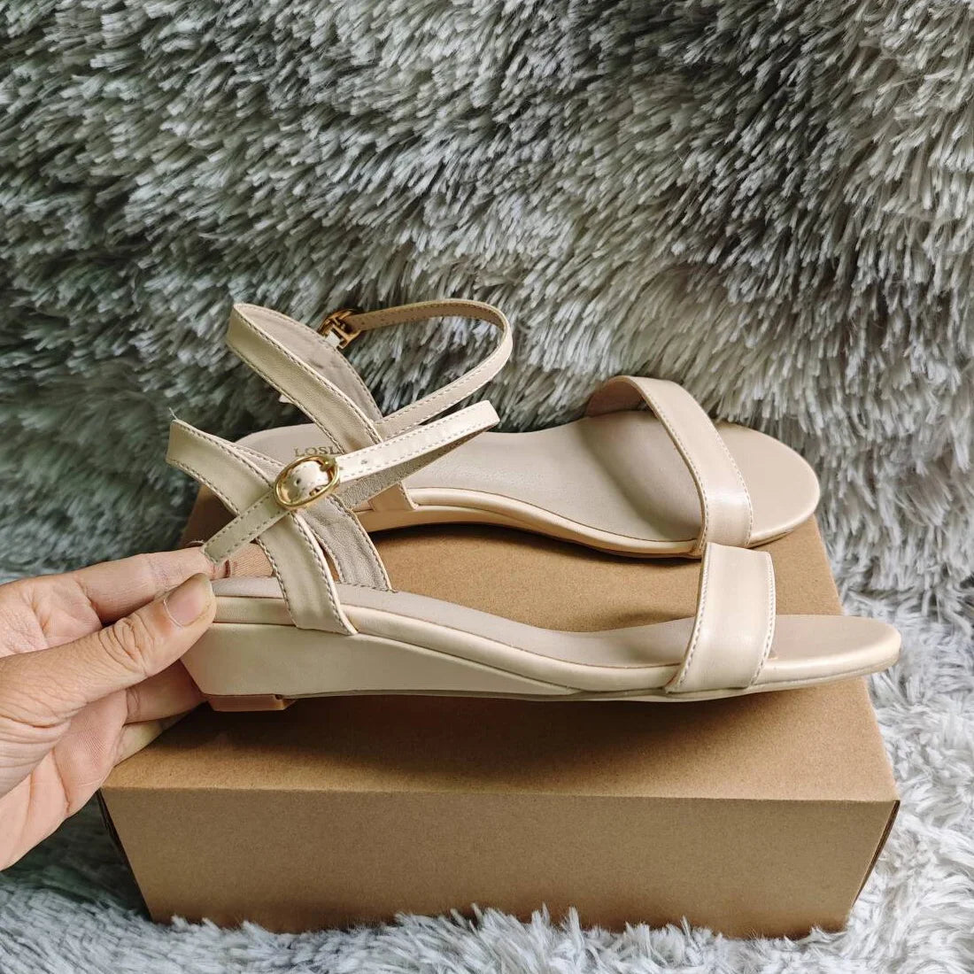 Wedge Sandals Low Heels Open Toe Comfort Strappy Dress Ankle Strap High Heeled Casual Walking Party Wedding Shoes
