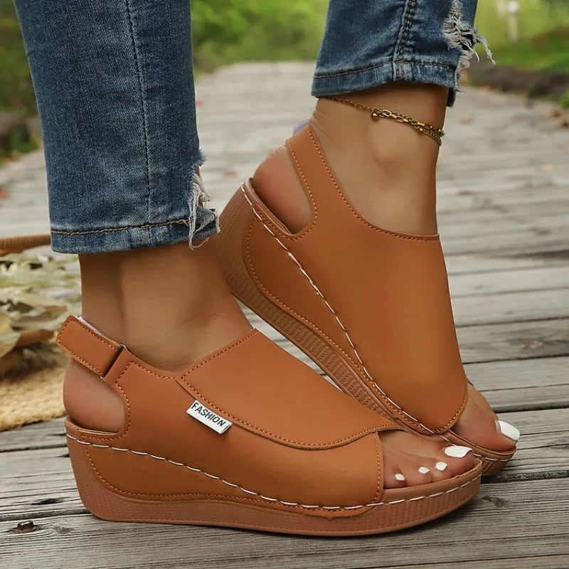 Wedge Sandals Sandals Open Toe Breathable Sandals Comfortable Buckle Woman Shoes Slides Women