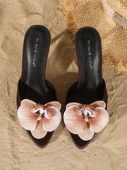 Elegant Satin Stiletto Mules
