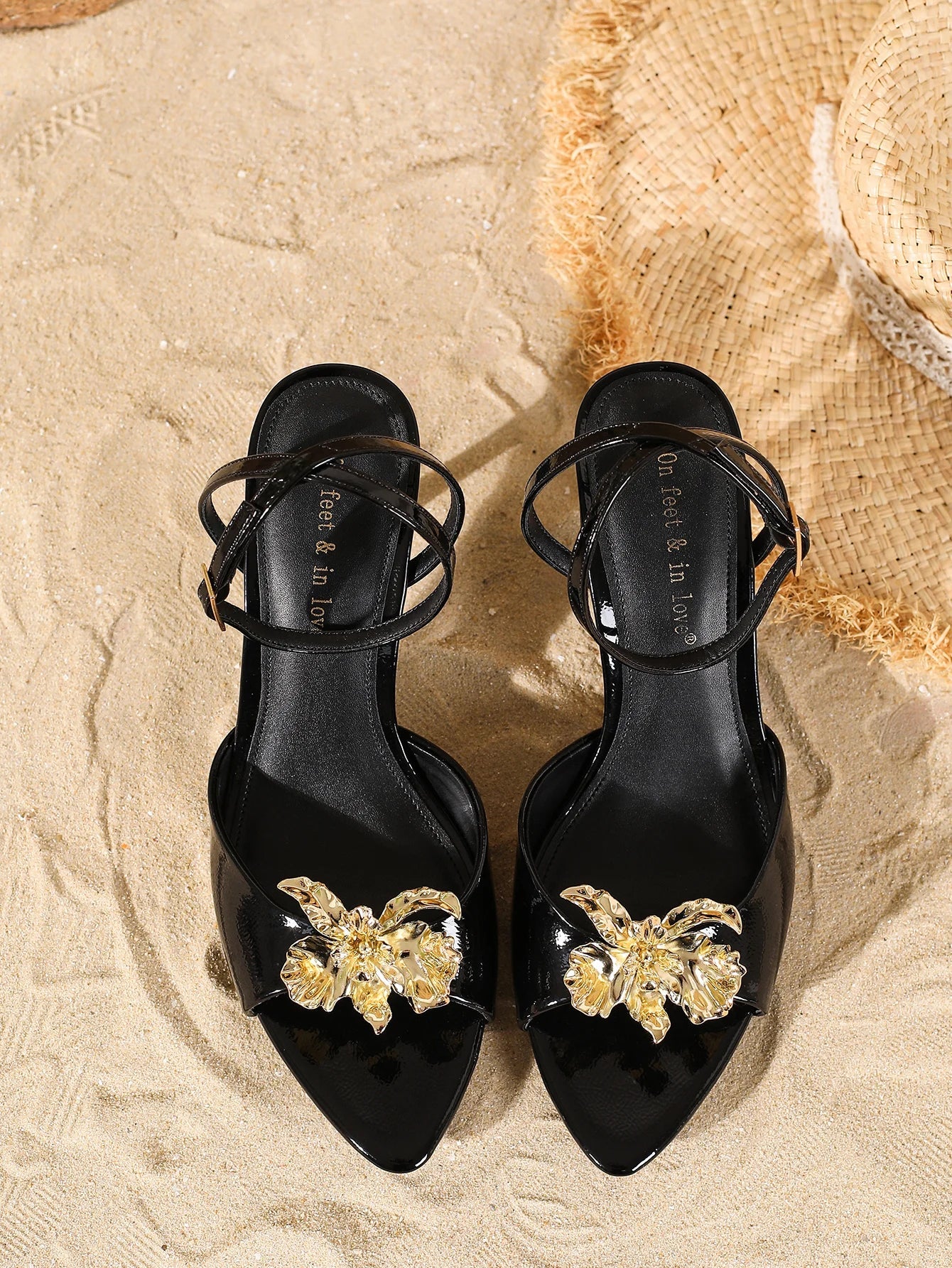Elegant White Patent Leather Stiletto Sandals