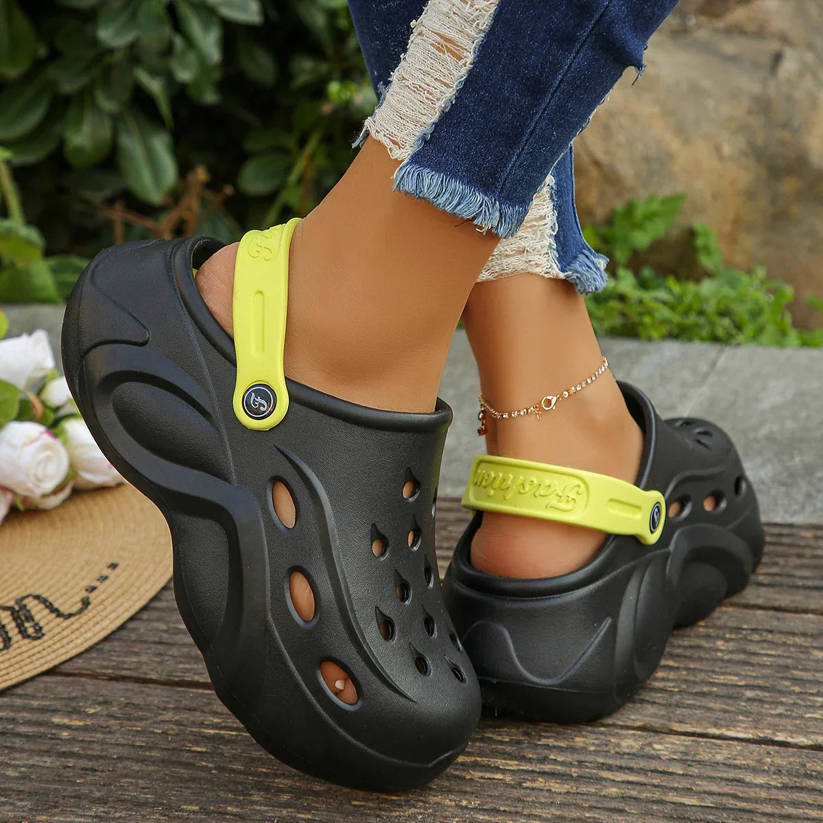 Chunky Platform Sandals Thick Sole eva Clogs Garden Shoes Non Slip Beach Slippers