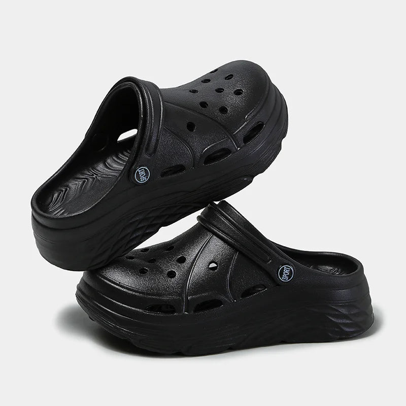 Platform Sandals Thick Sole Soft Eva Clogs Garden Shoes Hollow Out Non Slip Beach Sandals