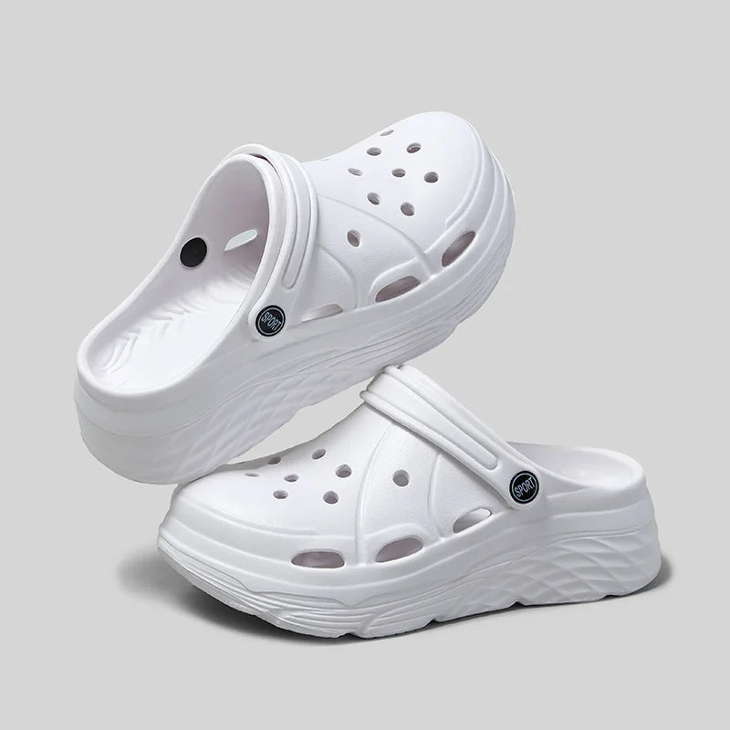 Platform Sandals Thick Sole Soft Eva Clogs Garden Shoes Hollow Out Non Slip Beach Sandals