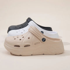 Platform Sandals Thick Sole Soft Eva Clogs Garden Shoes Hollow Out Non Slip Beach Sandals