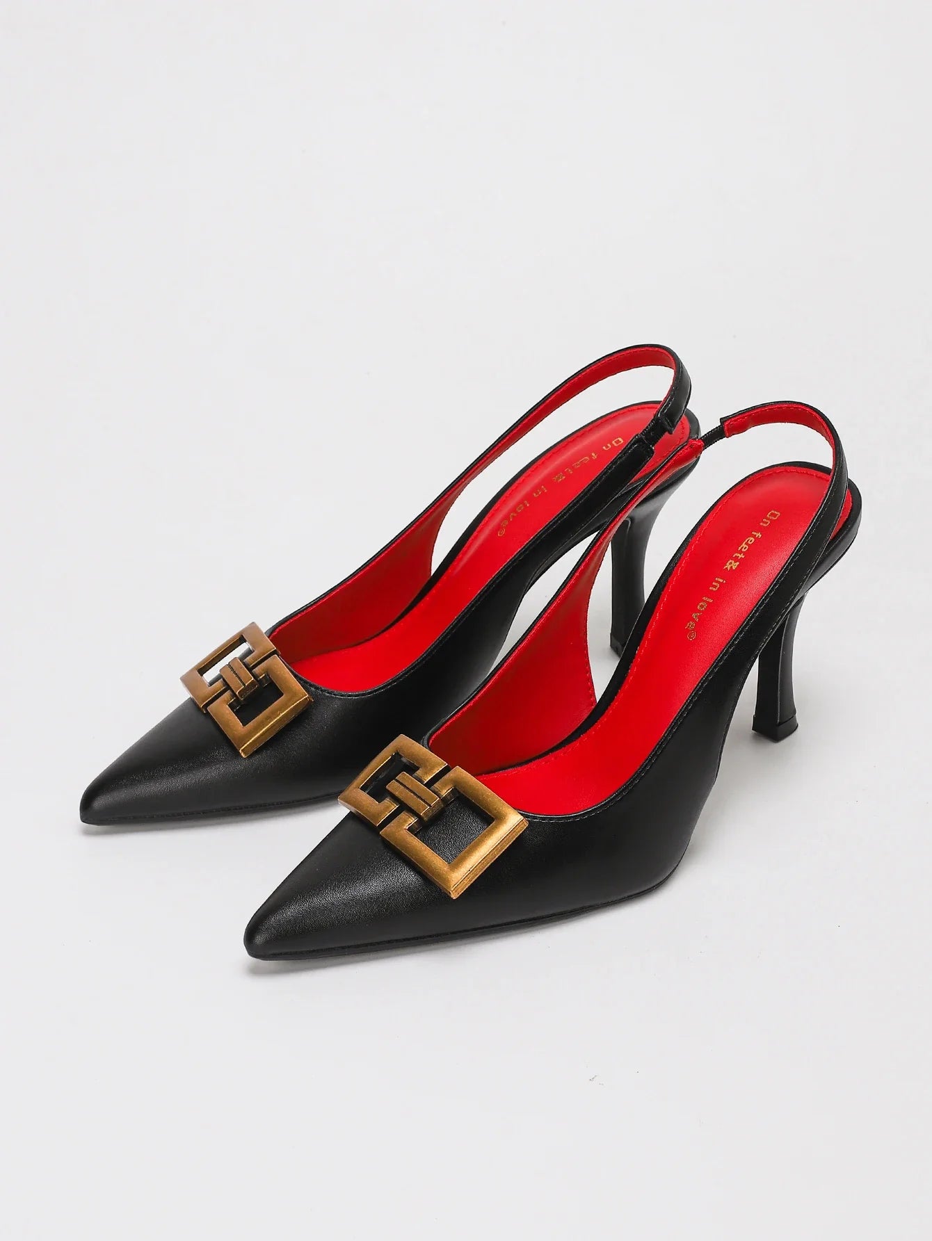 Square Buckle Stiletto Heels