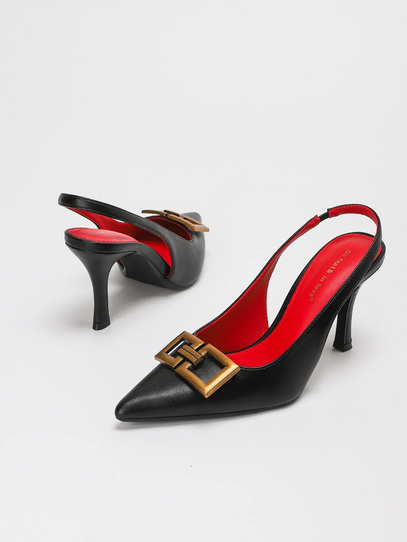 Square Buckle Stiletto Heels