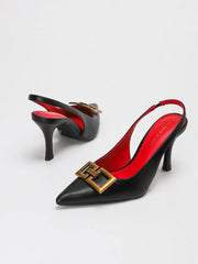Square Buckle Stiletto Heels
