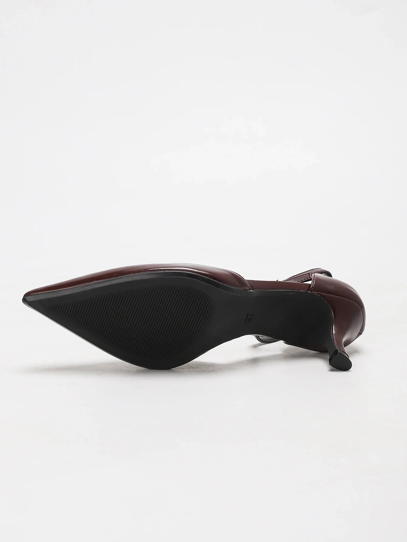 Leather Pointed Toe Mule Heels - Lightweight Breathable Stiletto Pumps Party