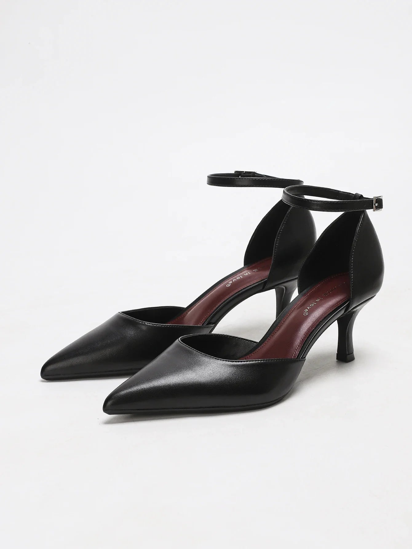 Leather Pointed Toe Mule Heels - Lightweight Breathable Stiletto Pumps Party