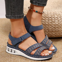 Peep Toe Wedge Sandals Retro Wedge Casual Sandals Beach Shoes Sandals Size 36-43