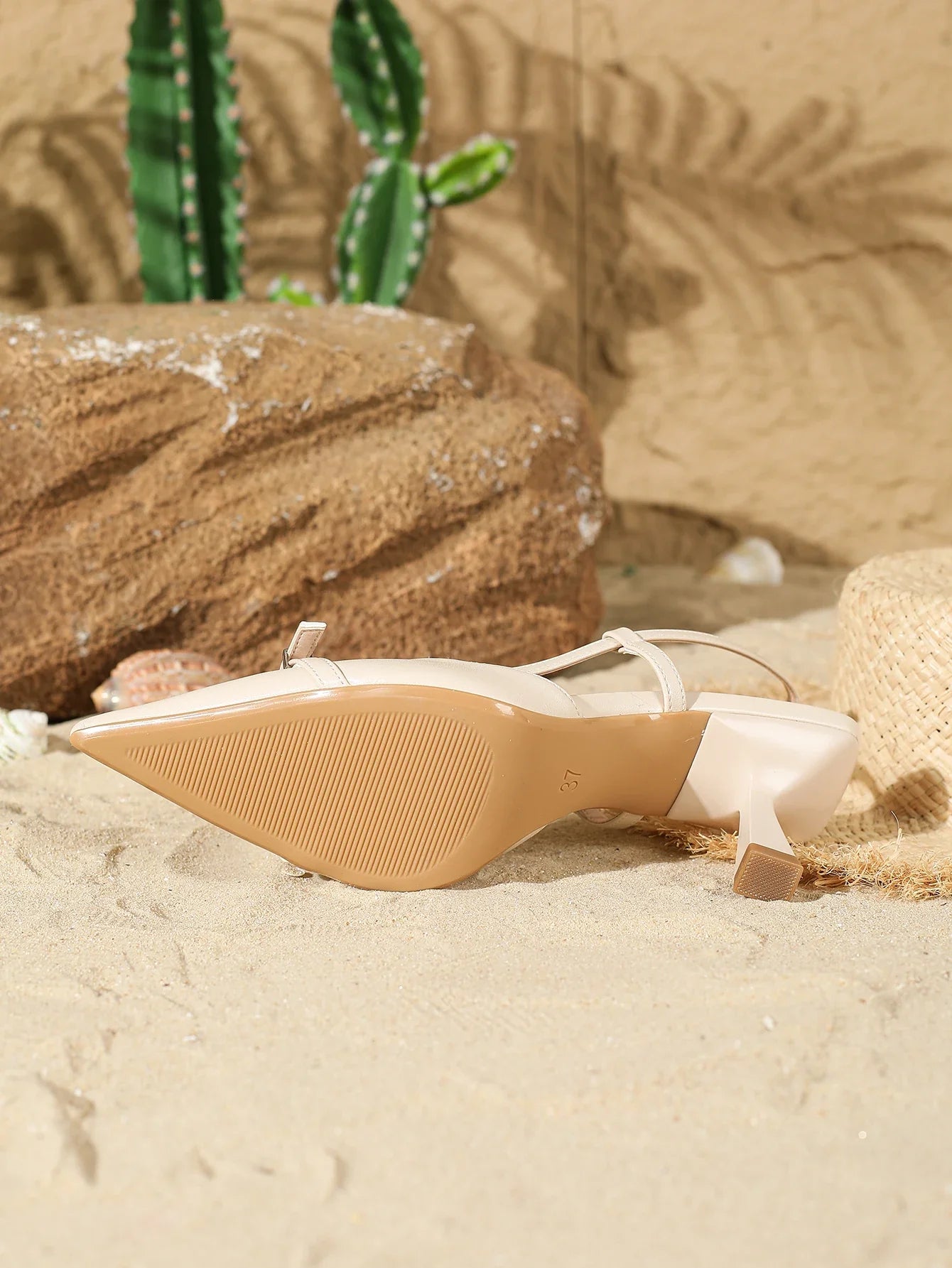 Pointed Toe Slingback Heels